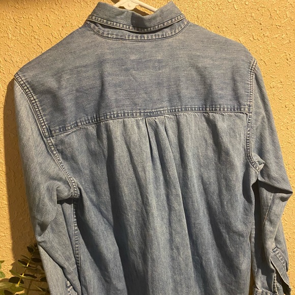 Denim button down top - Picture 2 of 3